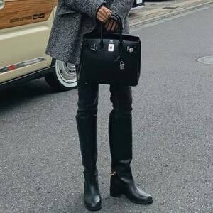 Nora Lozza Palermo Leather Knee High Boots Classic Riding Equestrian Black Sz 10